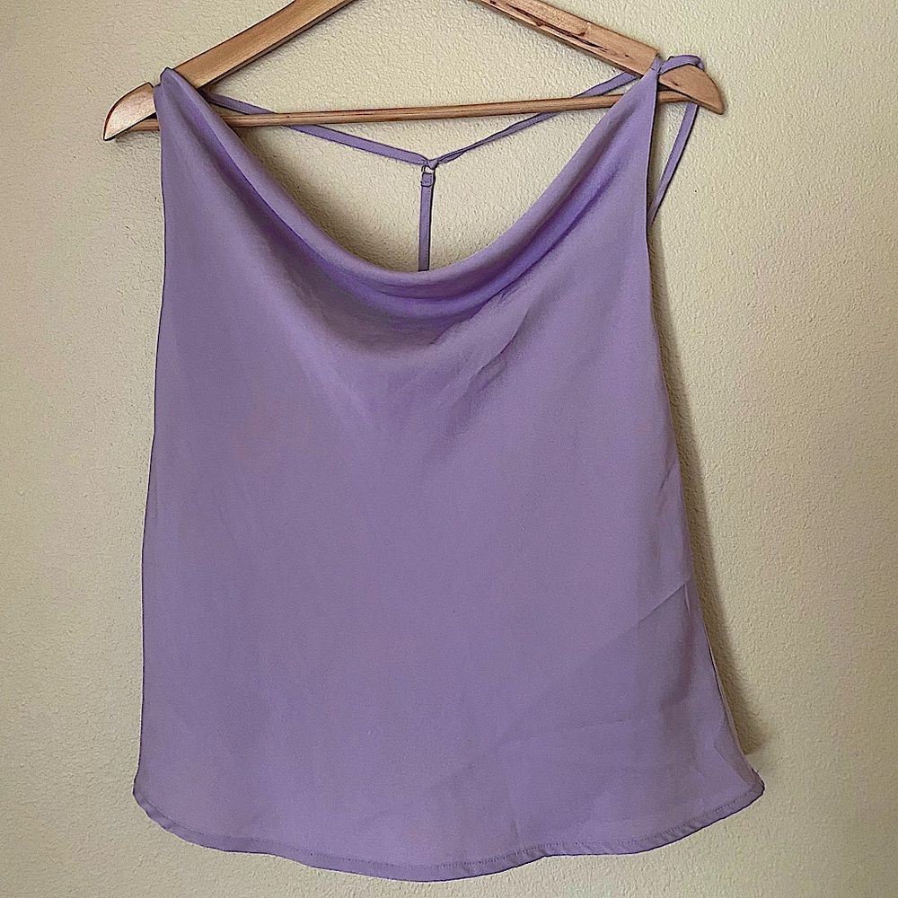 J. Roberts Lilac Cowl Neck Top